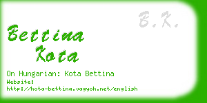 bettina kota business card